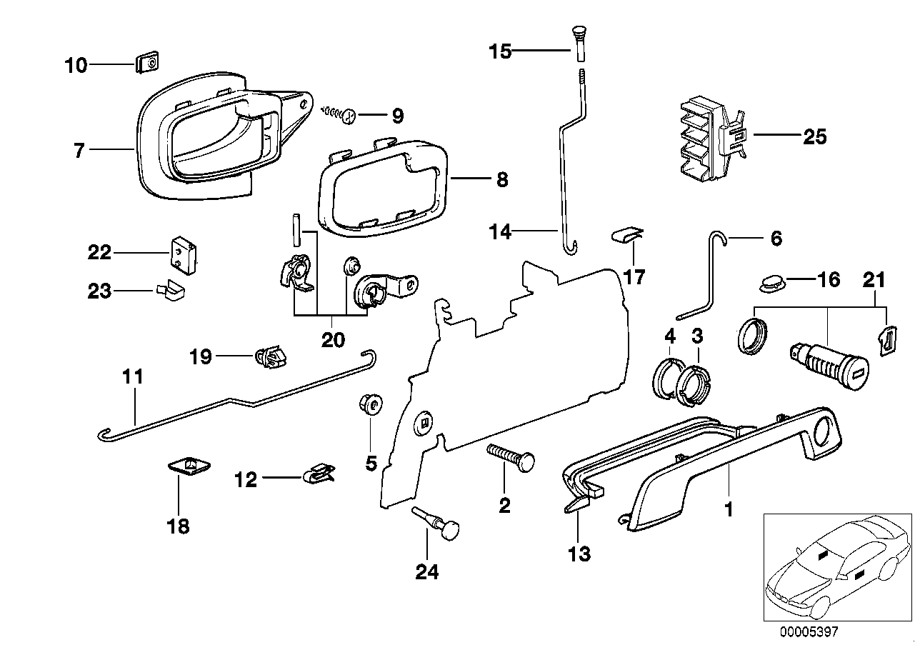 BMW 51-21-8-146-236 Operating Rod