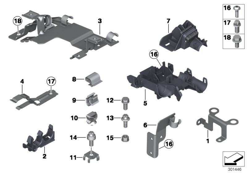 BMW 12-52-7-591-948 Bracket, Coolant Hose