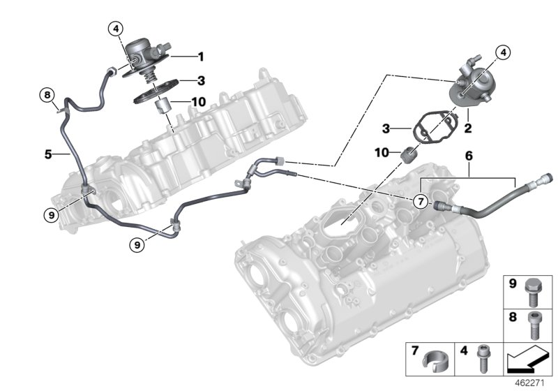BMW 13-53-8-648-157 Fuel Feed Line