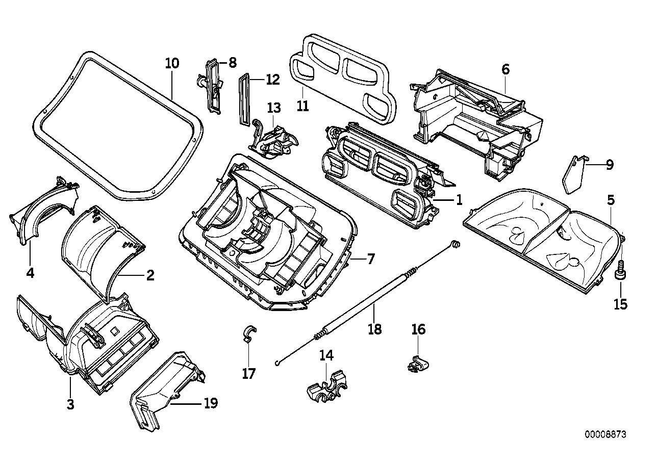 BMW 64-11-8-390-699 Bracket Water Pipe