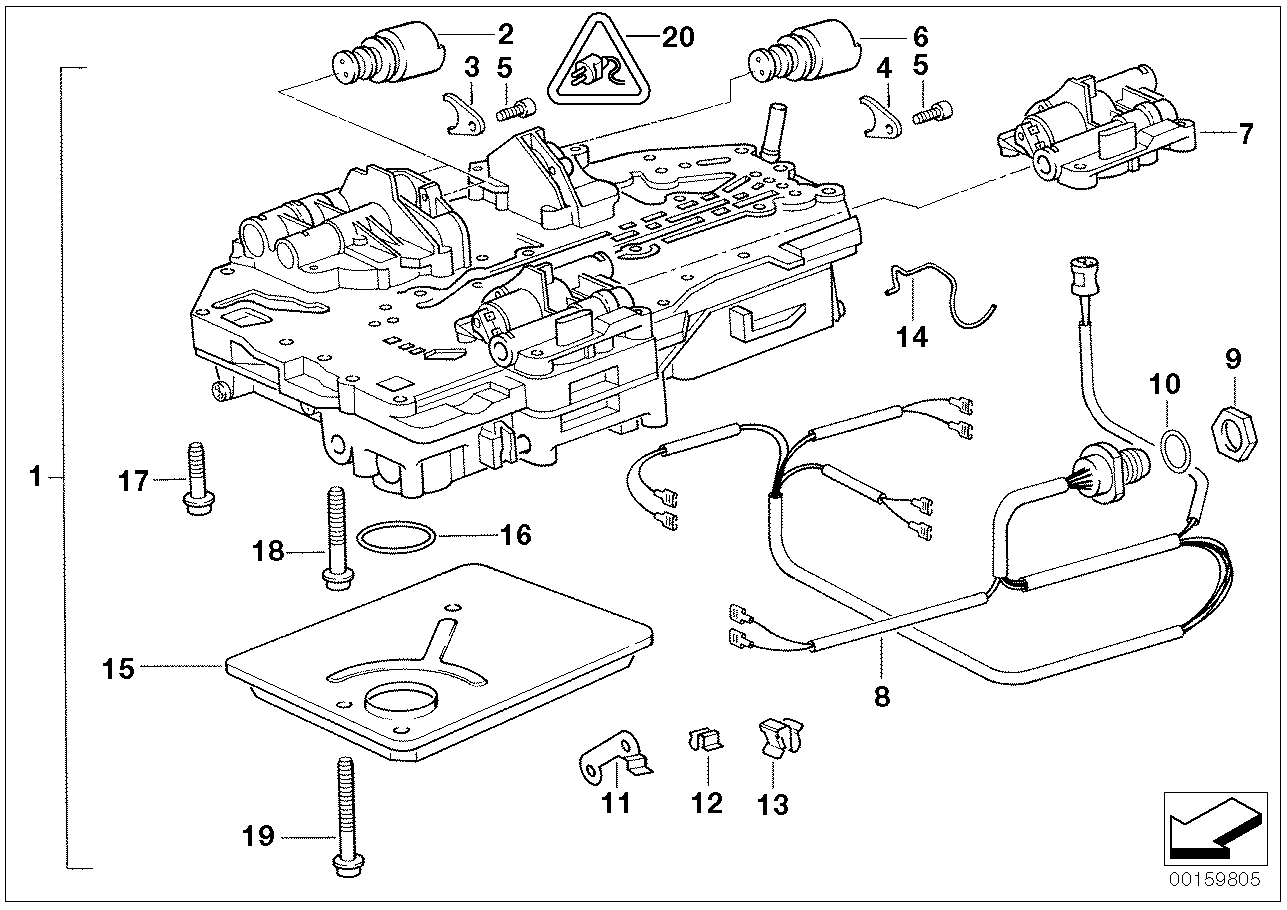 BMW 24-34-1-421-347 Solenoid Valve (Solv)