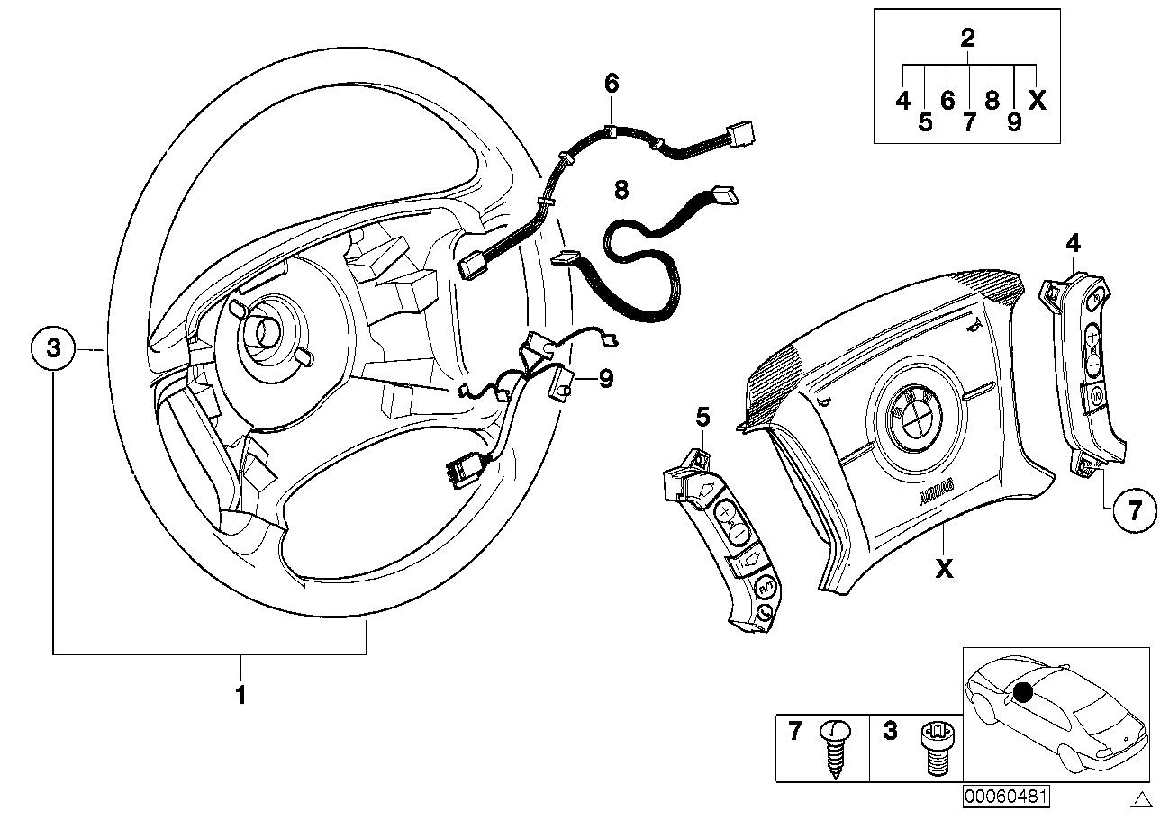 BMW 32-30-6-750-166 Connecting Line, Airbag / Slip Ring