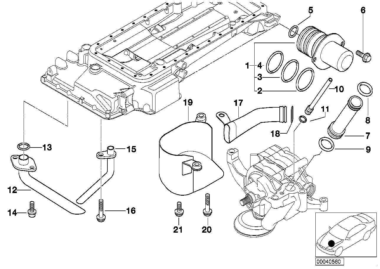 BMW 11-13-1-406-863 Oil Pipe