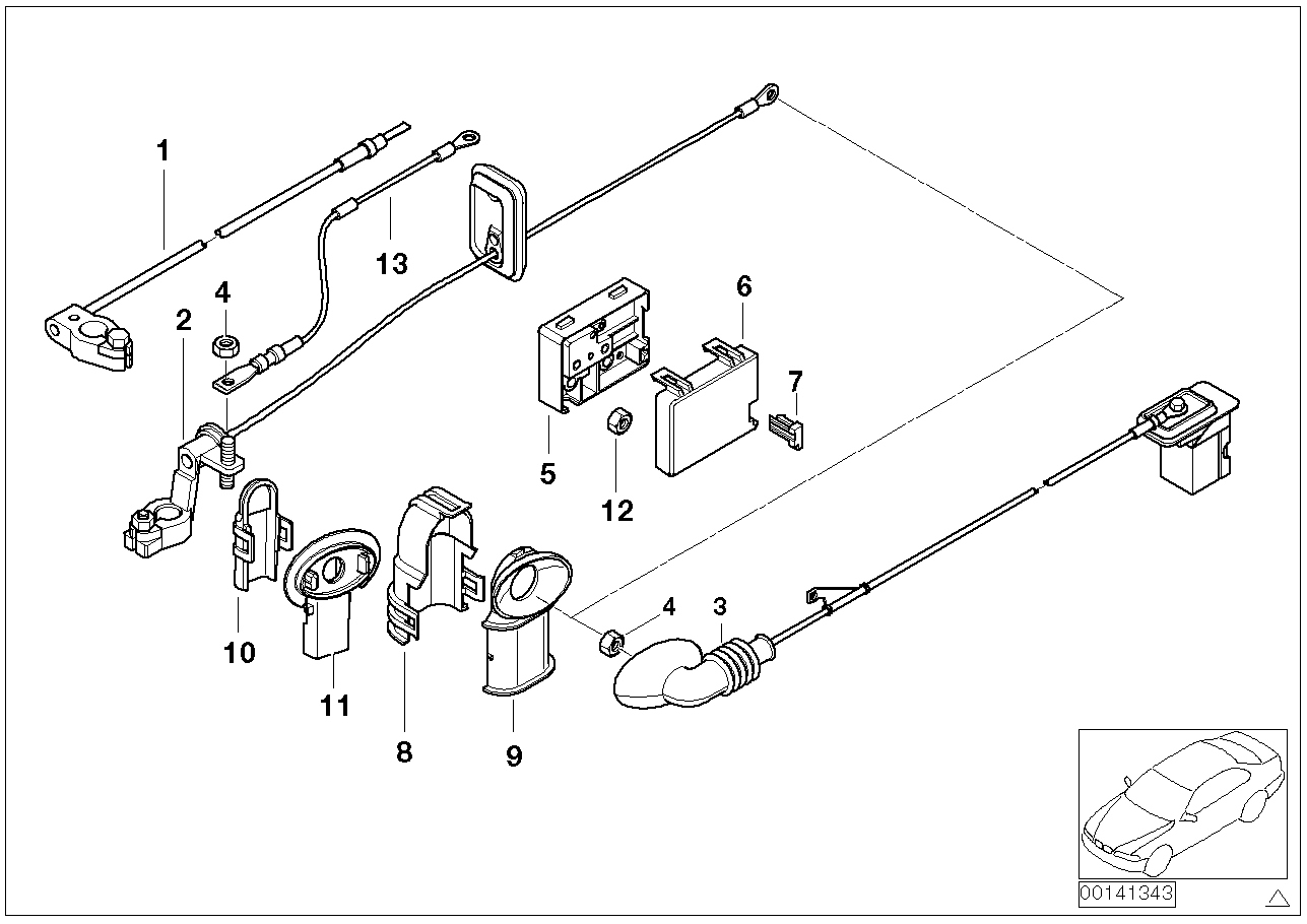 BMW 61-12-6-957-943 Connection Cable B