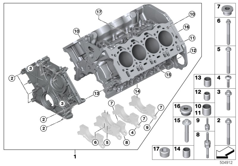 BMW 11-11-7-852-410 STAR-SOCKET SCREW