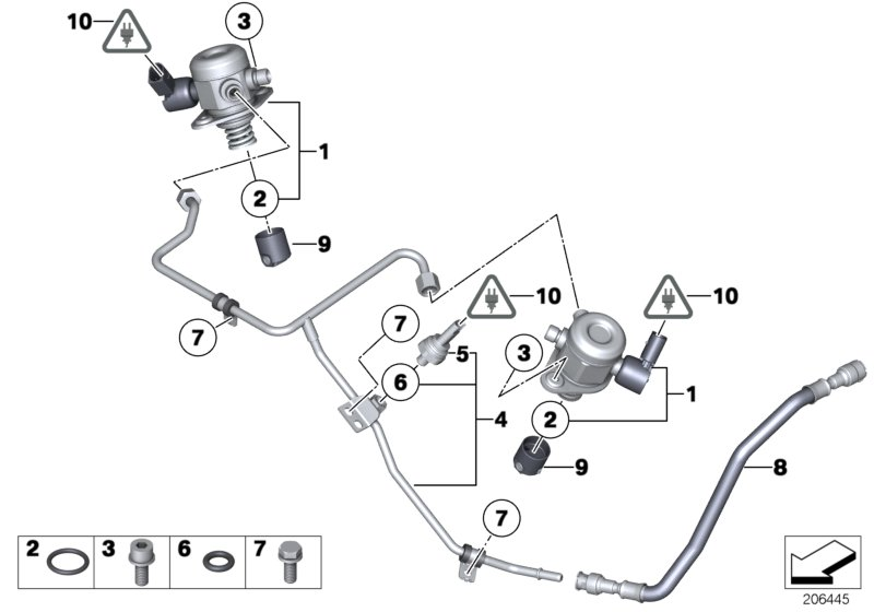 BMW 13-53-8-625-027 FUEL FEED LINE