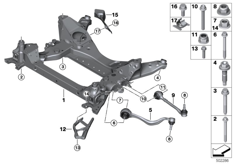 BMW 31-10-6-890-903 Mount Tension Strut, Left