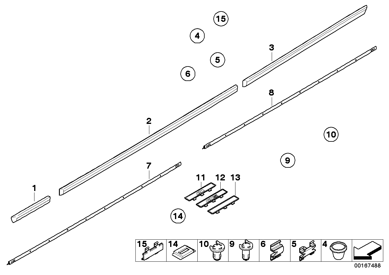 BMW 51-13-2-695-681 M Moulding, Door, Front Left