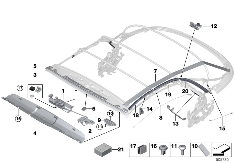BMW 54-34-7-421-660 MOUNTING KIT FOR FRAME RAIL