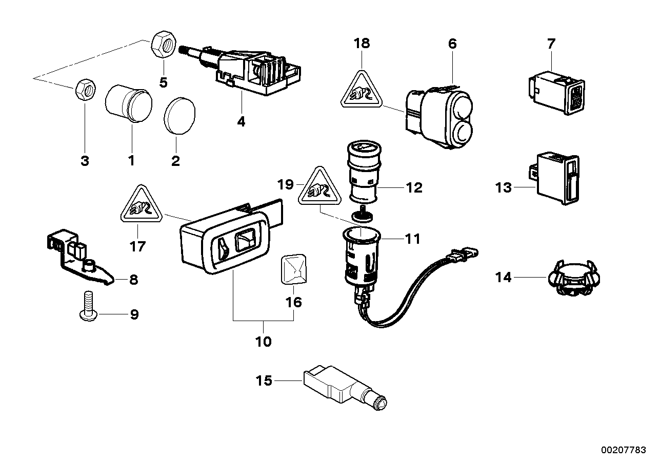 BMW 61-31-1-390-806 Switch Asc