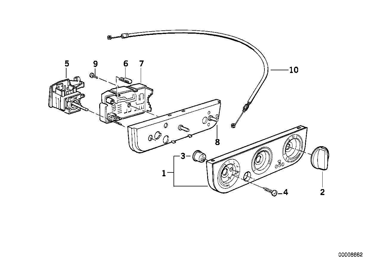 BMW 64-11-1-387-944 Bowden Cable Air Refreshing