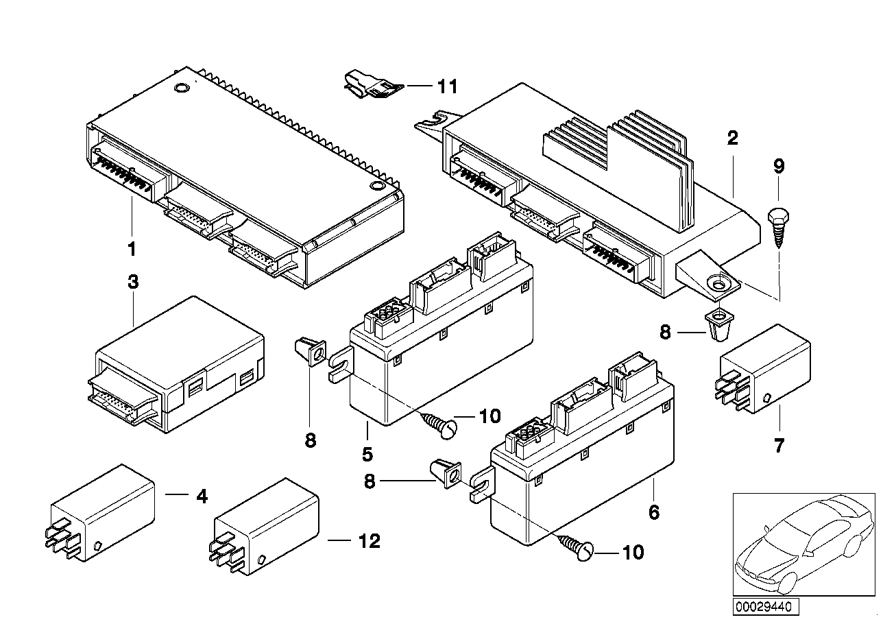 BMW 07-14-9-145-866 Clamp For Light And Check-Control Module