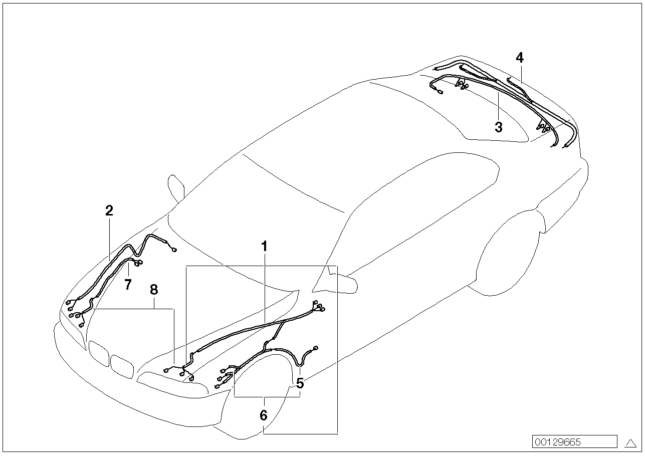 BMW 61-11-6-905-919 Repair Wiring Set For Trunk Lid