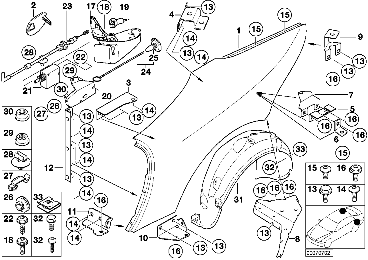 BMW 07-14-7-193-038 Torx-Bolt With Washer