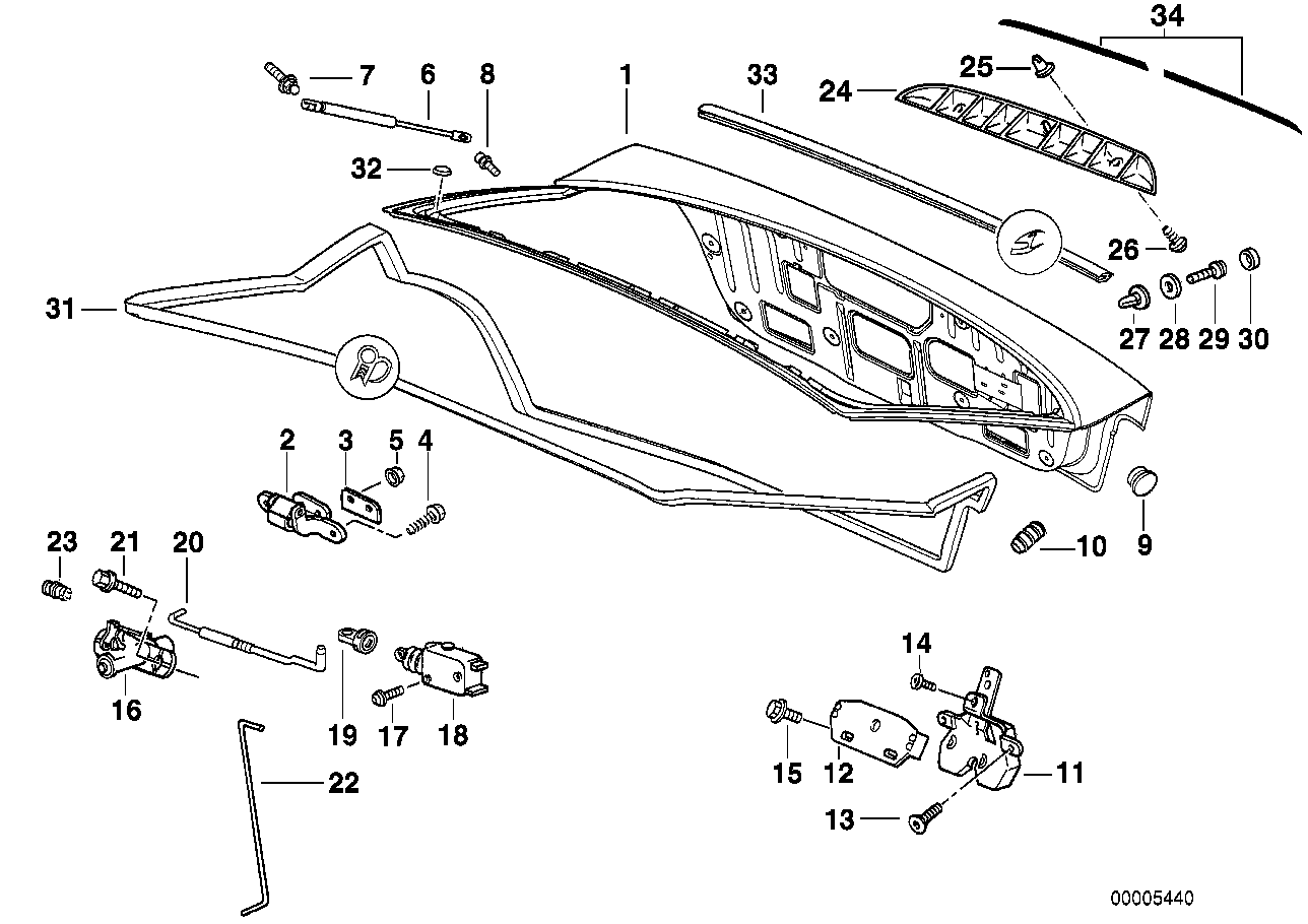 BMW 51-13-1-960-840 Phillips Head Screw For Plastic Material