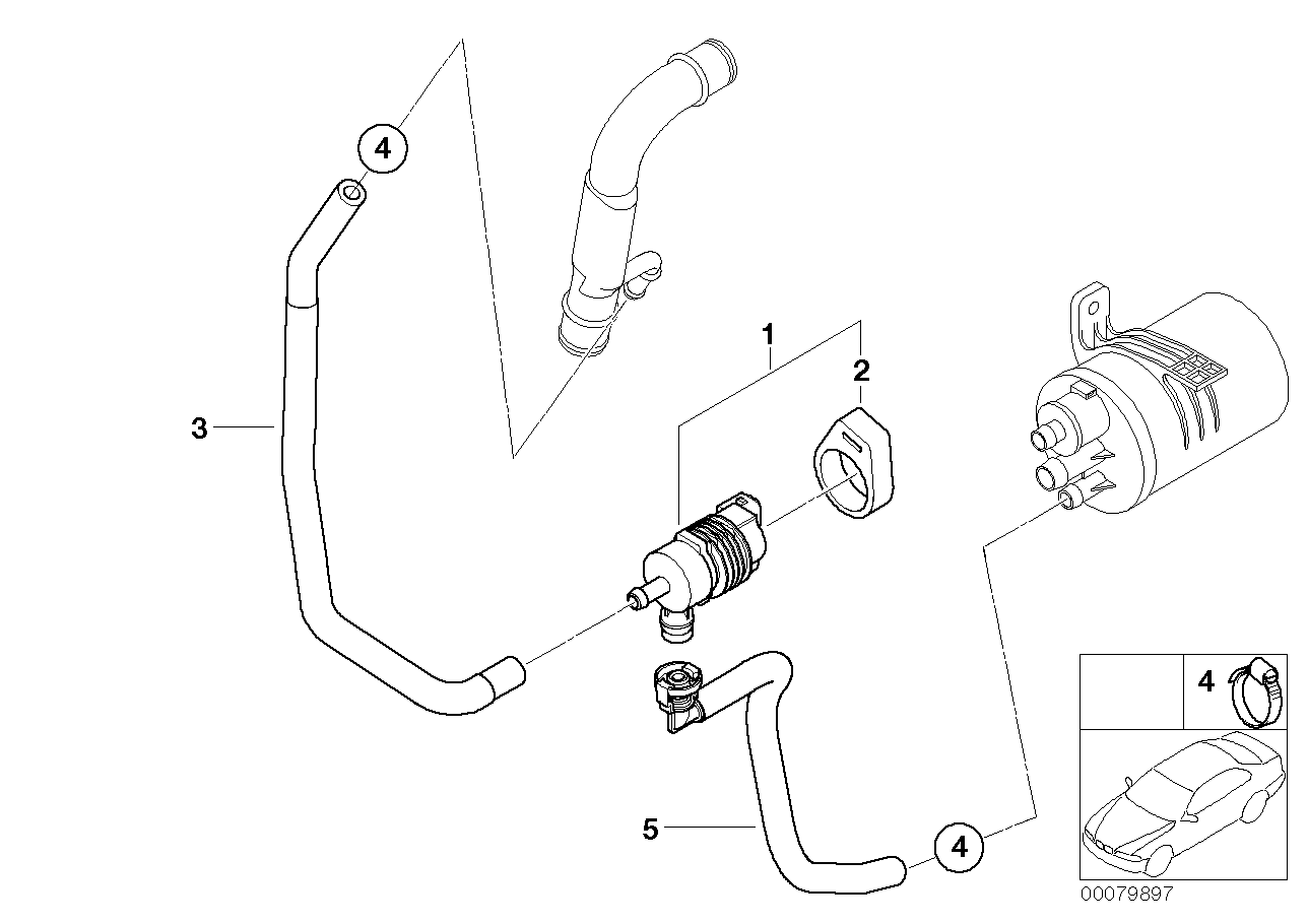 BMW 13-90-7-837-661 Fuel Tank Breather Line