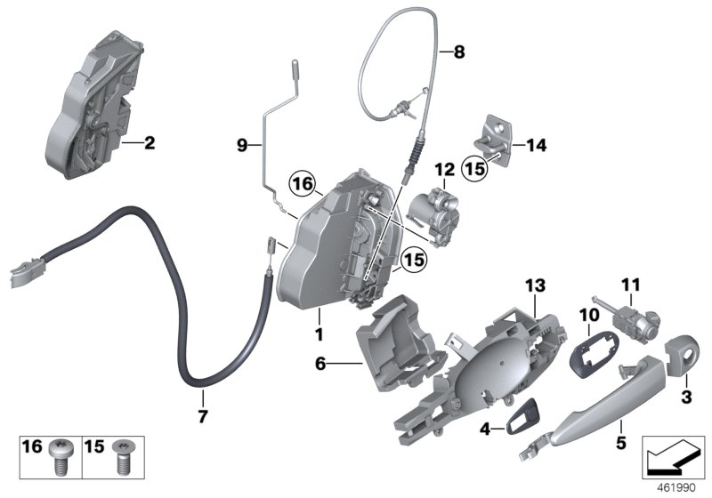 BMW 51-21-7-331-739 Door Handle Capsule, Left