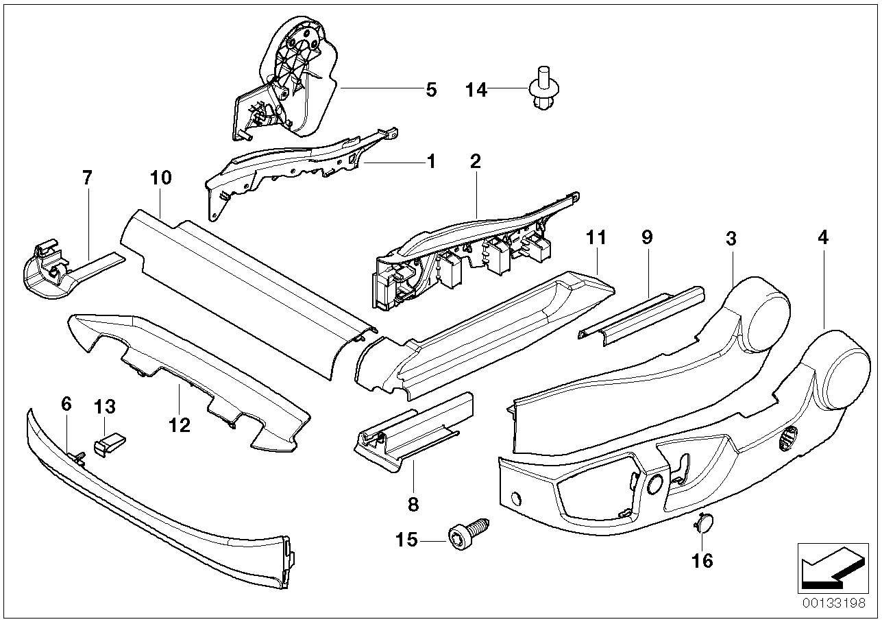 BMW 52-10-7-015-366 Covering Inner Right