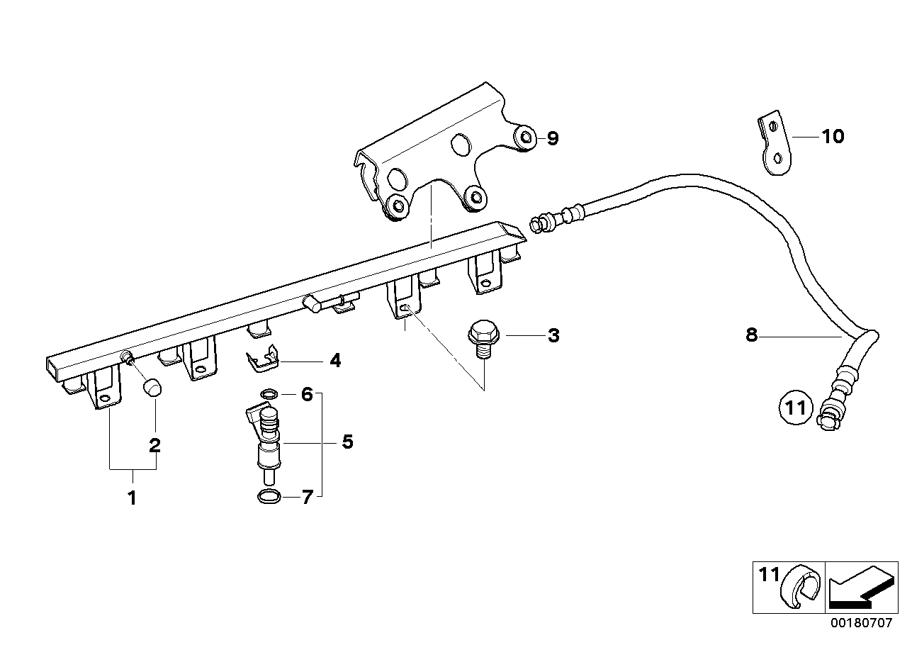 BMW 13-53-7-560-586 Fuel Hose