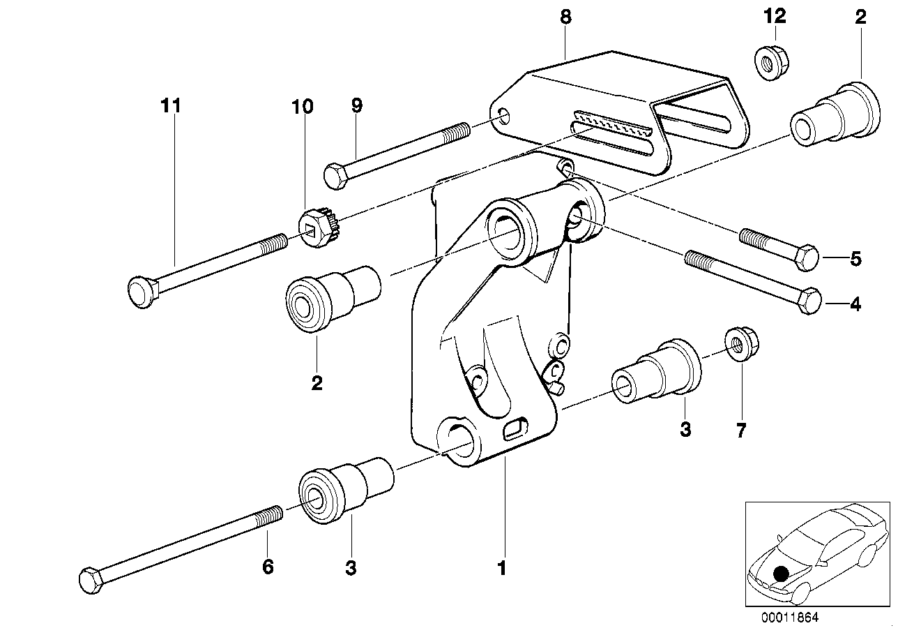 BMW 12-31-1-734-462 Adjusting Bar