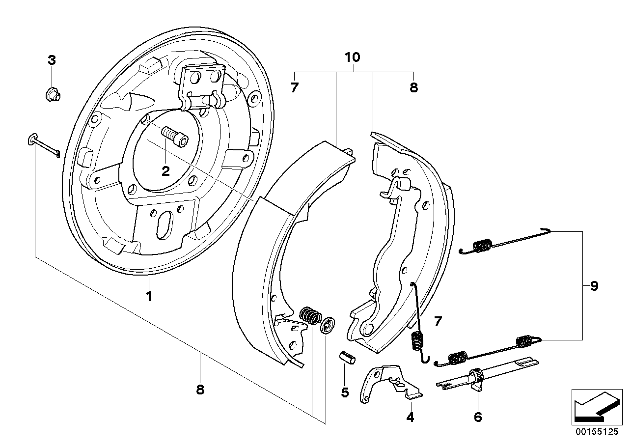 BMW 34-21-1-154-448 Set Mounting Parts