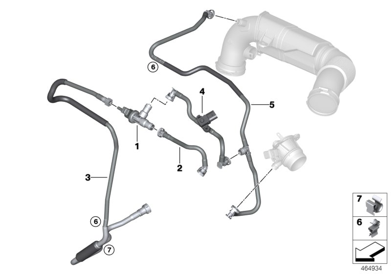 BMW 13-90-8-642-845 Fuel Tank Breath.Line With Resonator