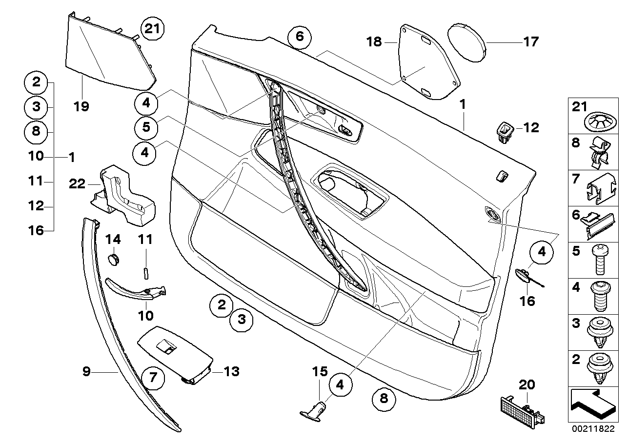 BMW 51-41-3-419-209 Cover For Left Loudspeaker