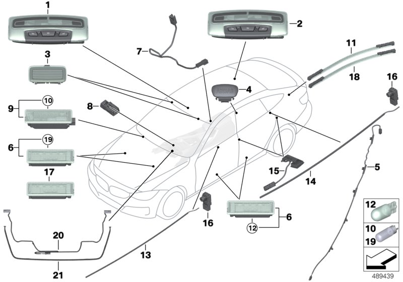 BMW 63-31-9-242-153 Optical Conductor, B-Pillar