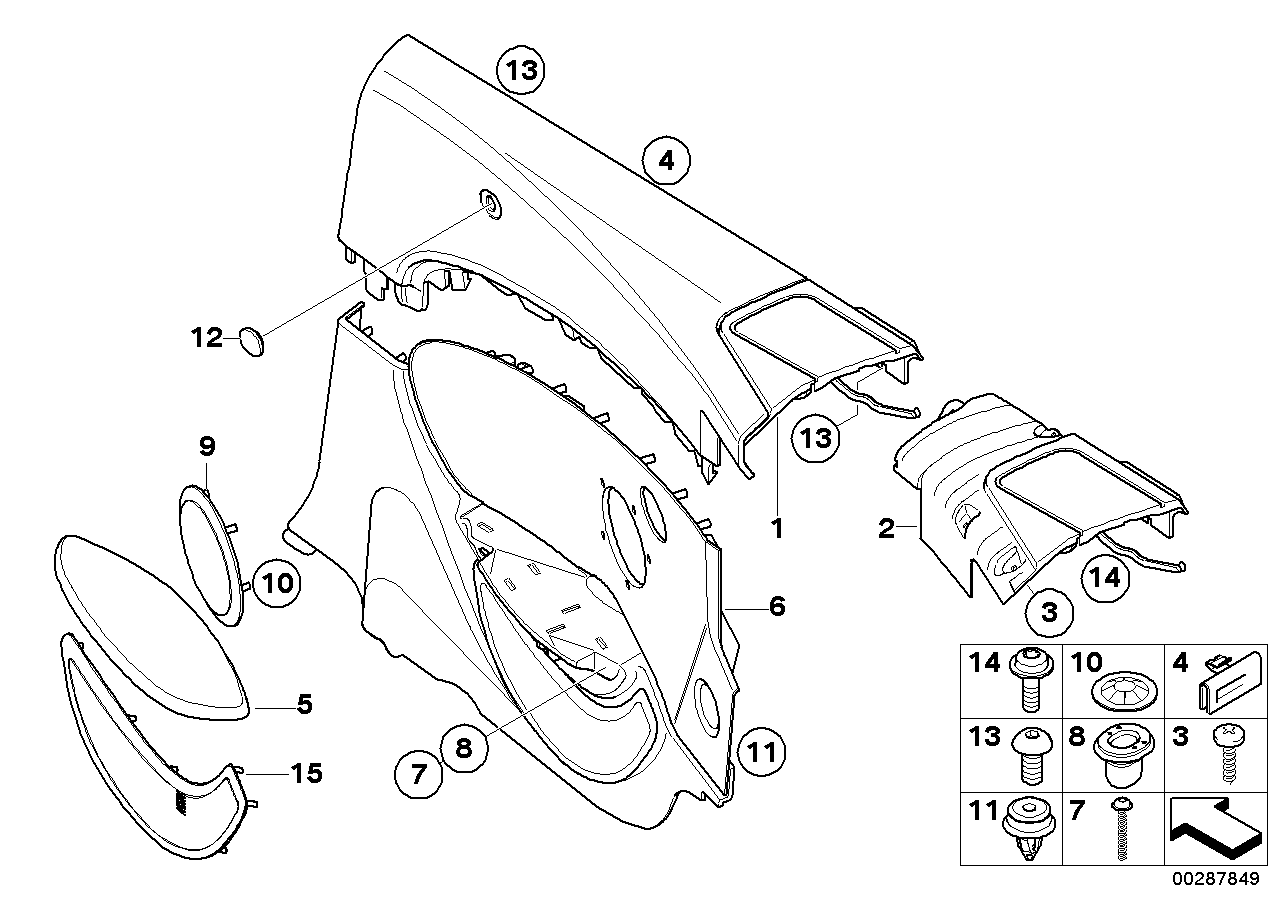 BMW 51-41-9-138-415 Soft Pad Armrest Rear Left