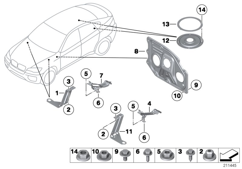 BMW 51-71-7-137-647 Bracket For Accelerator Pedal Module