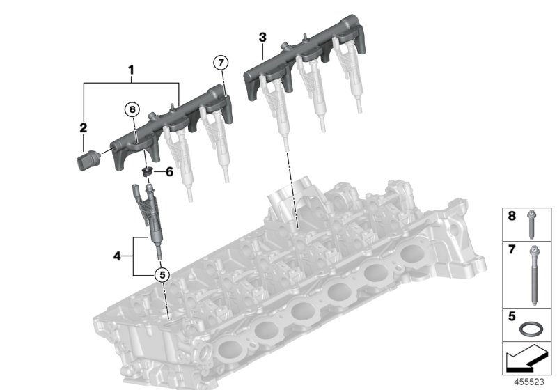 BMW 13-53-8-642-294 Bracket Injector