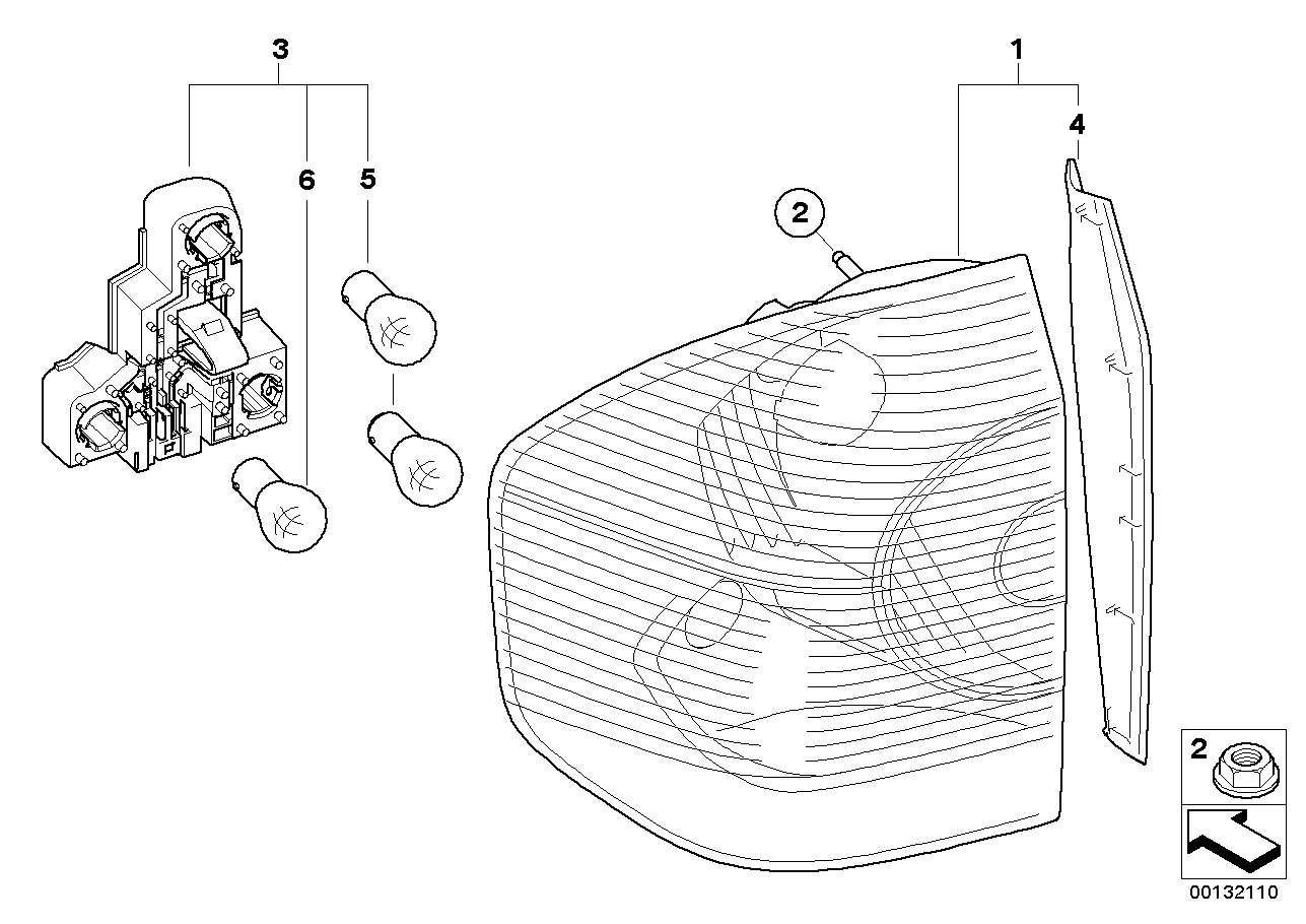 BMW 63-21-3-418-438 Bulb Socket, Right