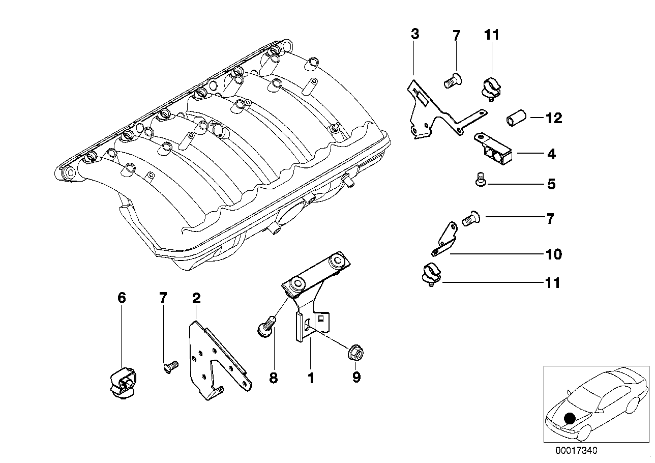 BMW 11-61-1-708-274 Torx-Bolt With Washer