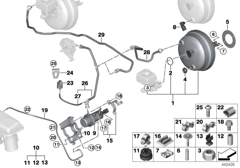 BMW 13-53-7-700-779 HOSE CLAMP, DOUBLE