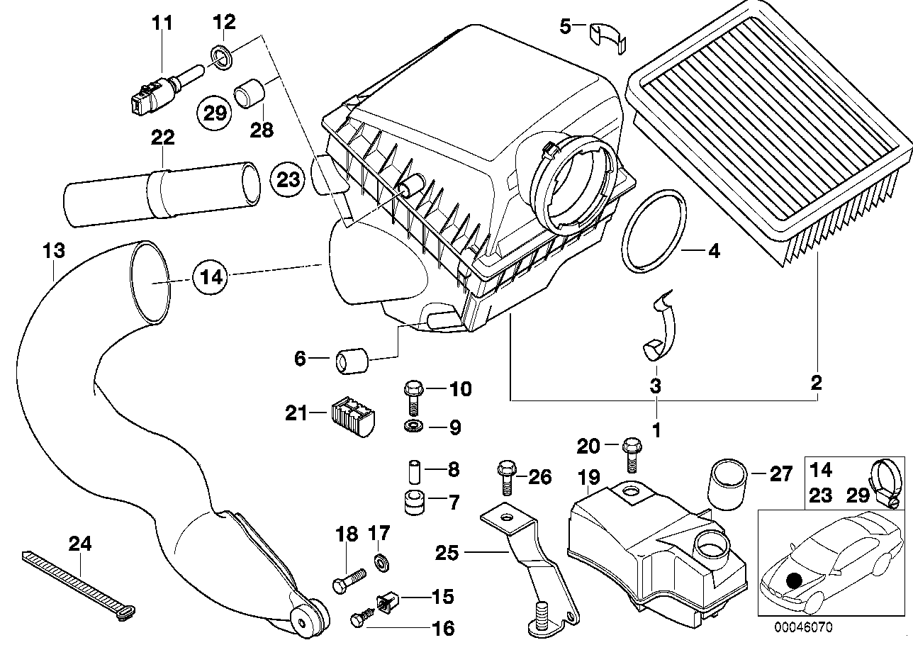 BMW 13-71-1-436-136 Intake Silencer