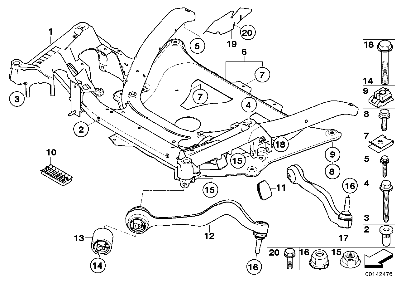 BMW 07-12-9-904-215 Body Nut