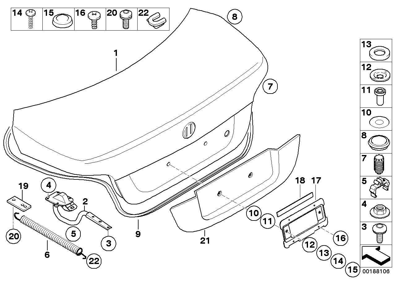 BMW 07-14-7-122-215 Hex Nut With Plate