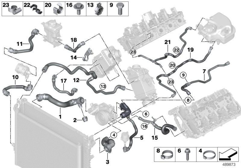 BMW 17-12-8-682-197 HOSE, EXPANSION TANK-CYLINDE