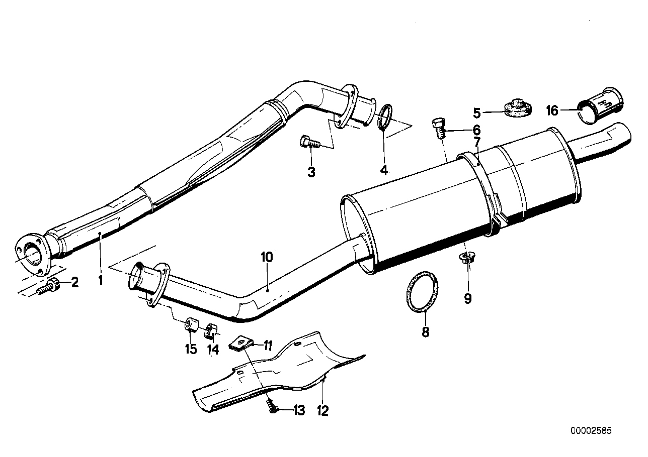 BMW 82-11-9-413-970 Tailpipe Trim, Chrome