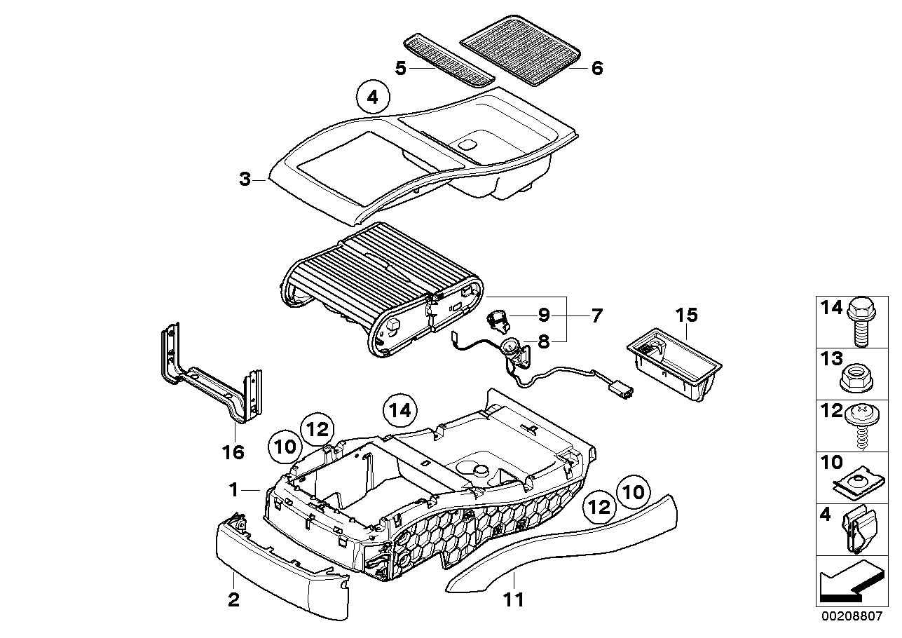 BMW 51-16-9-124-422 Bracket, Console