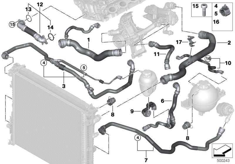 BMW 17-12-8-670-669 HOSE, CYLINDER HEAD-EXPANSIO