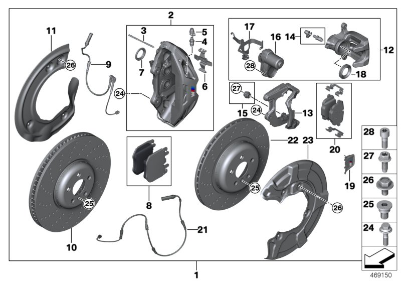 BMW 34-21-6-878-179 Brake Disc Ventil.W.Punched Holes Re.Le.