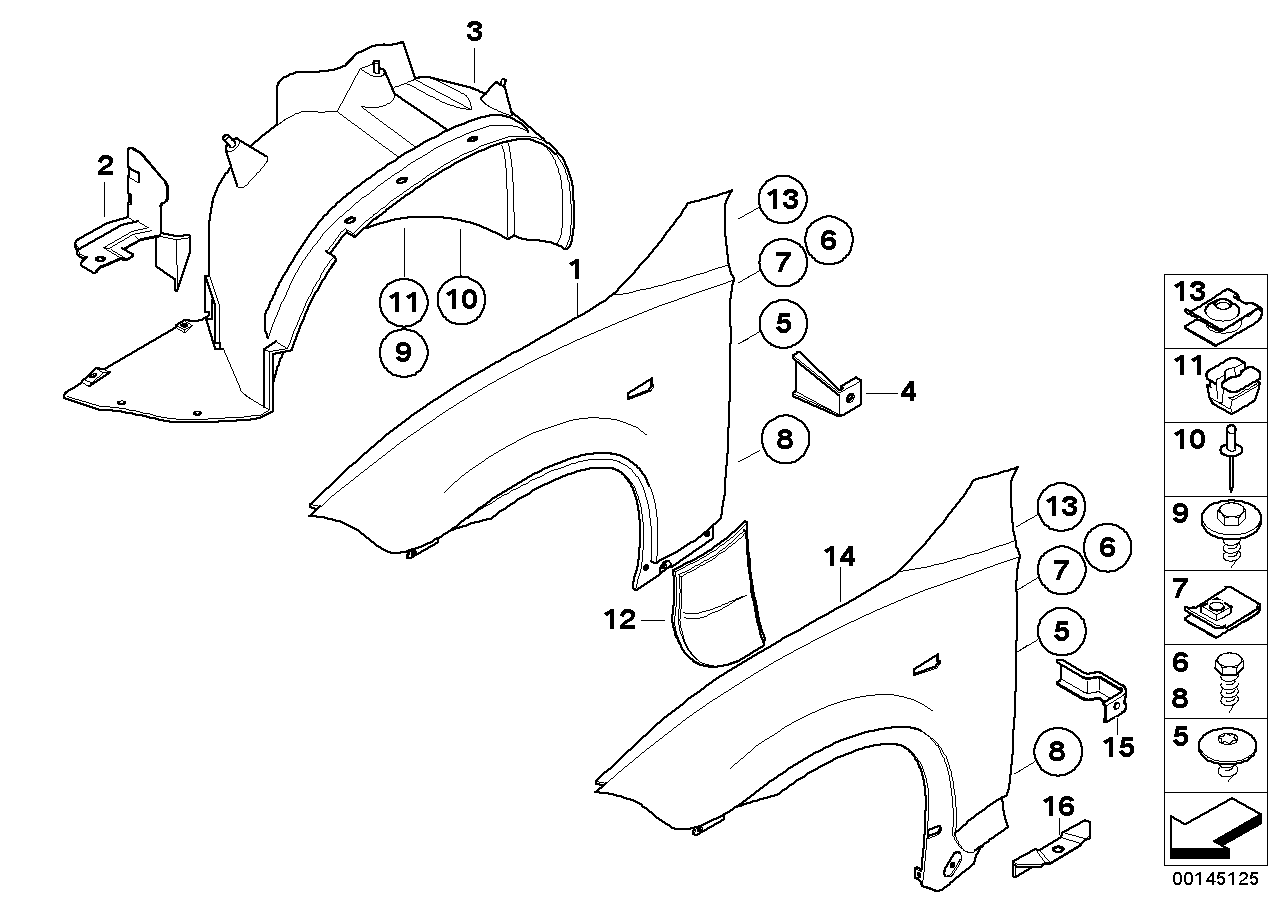 BMW 41-35-3-411-330 Bracket, Side Panel, Entrance