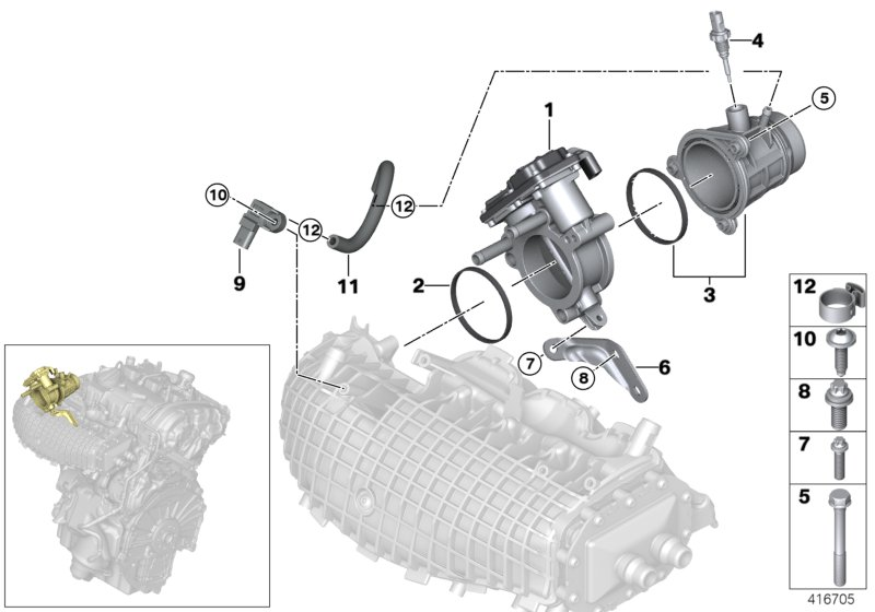 BMW 13-54-7-645-966 Screw For Thermoplastic Plastics
