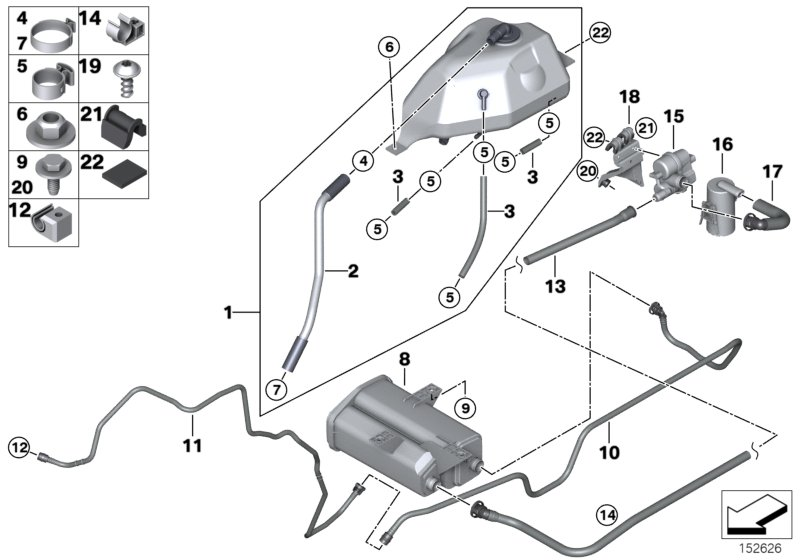 BMW 16-13-1-184-443 Scavenge Air Line