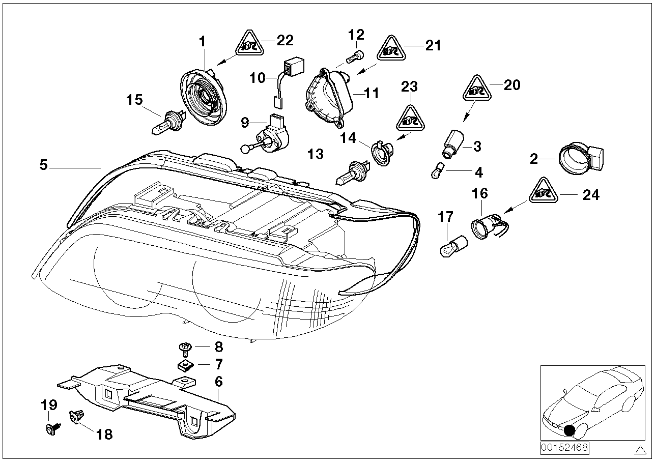 BMW 63-12-6-904-930 Bulb Socket, Turn Indicator With Cable