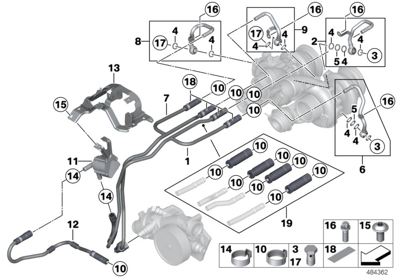 BMW 11-53-8-092-360 Set Hose Pipe