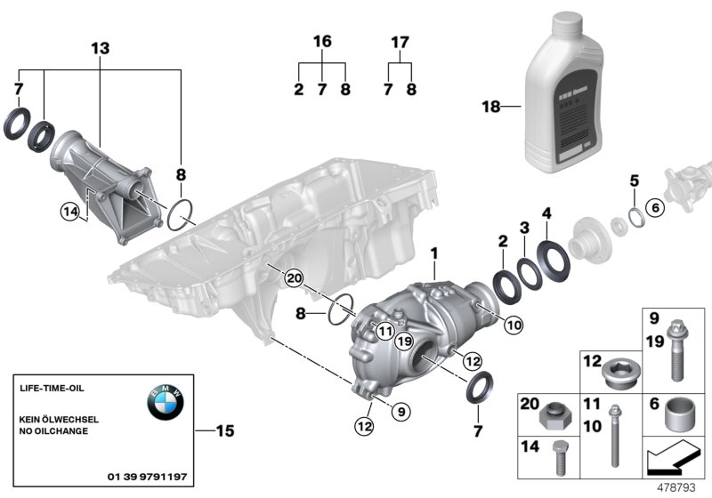 BMW 07-11-9-903-047 Hex Bolt With Washer