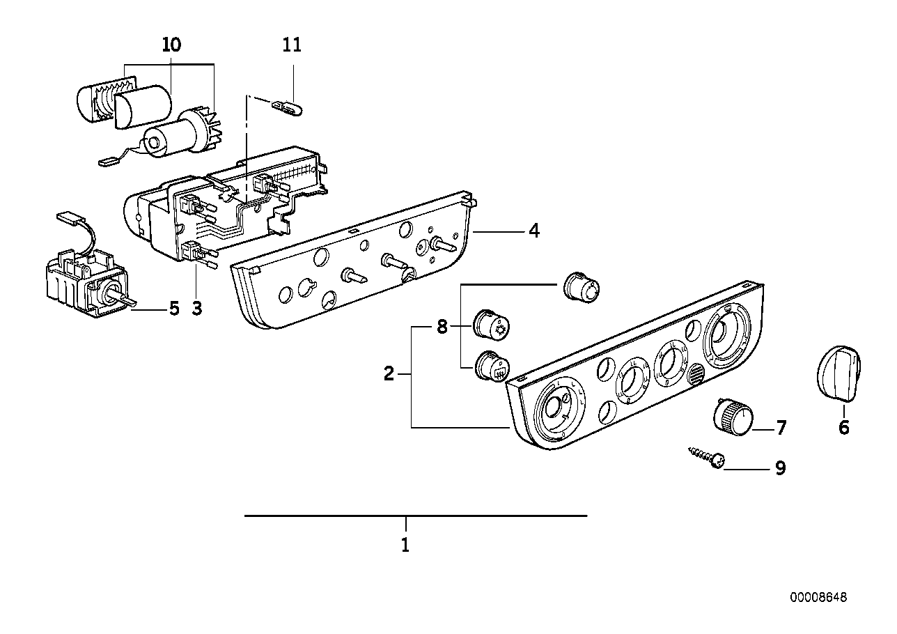 BMW 64-11-8-362-836 Interior Temperature Sensor Fan
