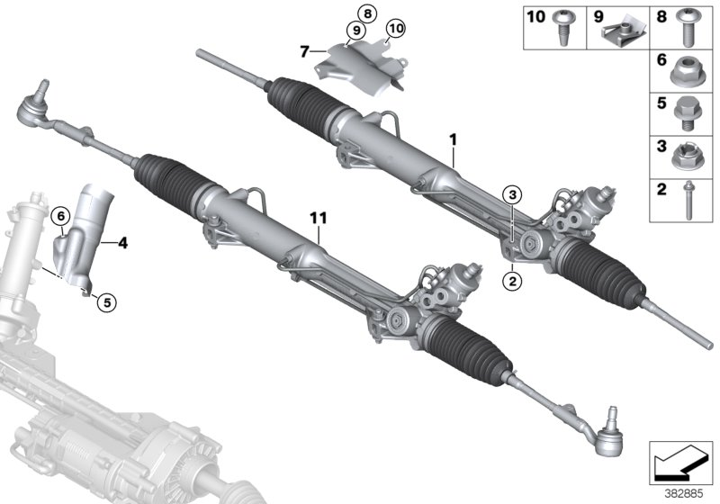 BMW 32-10-6-777-463 Exchange Hydro Steering Gear